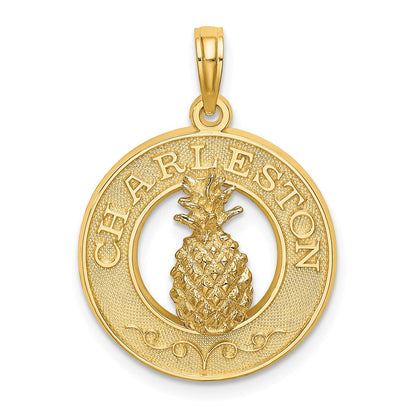 14K Gelbgold CHARLESTON Ananas-Charm