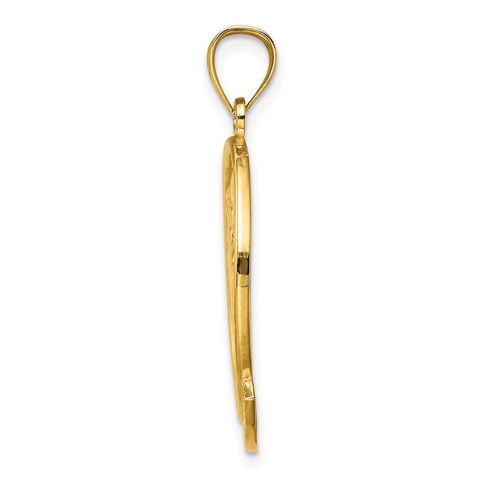 14K Gelbgold SARASOTA Charm mit Delfin-Sonnenuntergangs-Szene