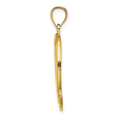 14K Gelbgold SARASOTA Charm mit Delfin-Sonnenuntergangs-Szene