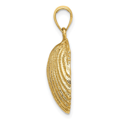 14K Gelbgold Muschelschalen-Charm