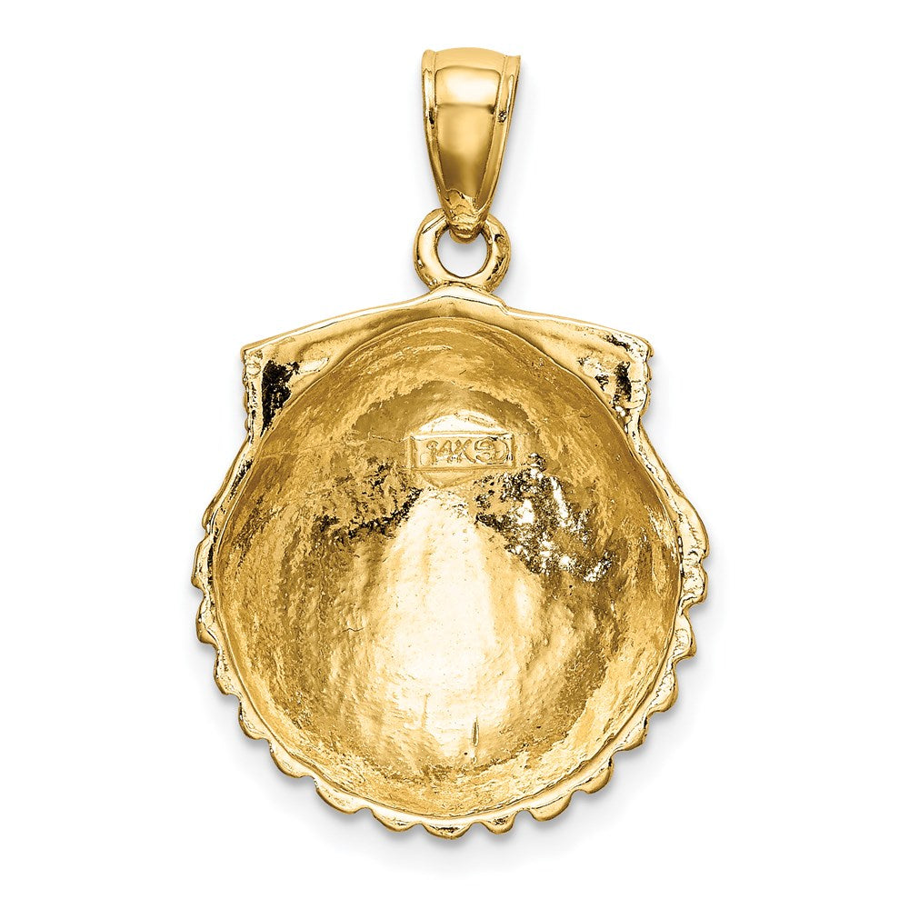 14K Gelbgold Muschelschalen-Charm