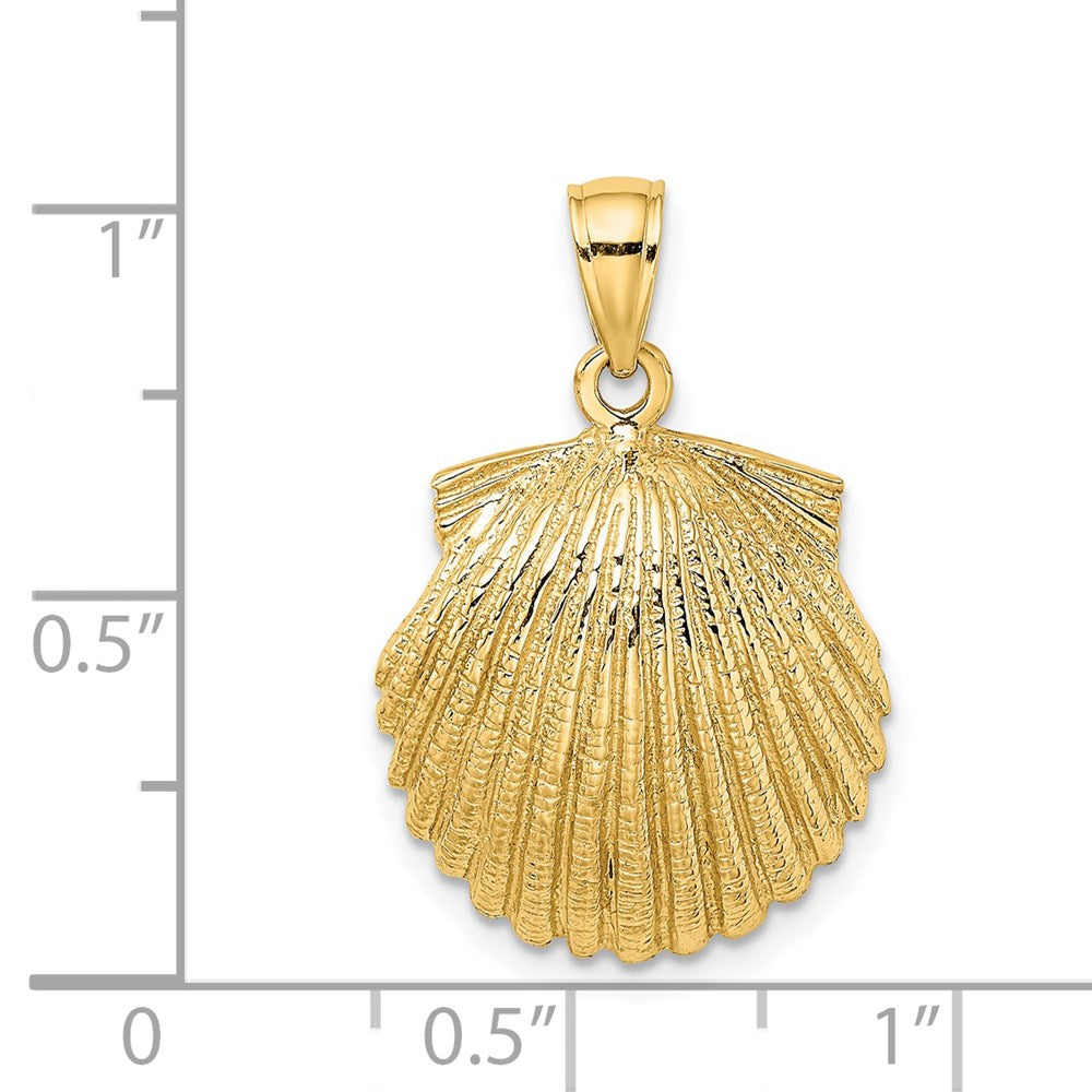 14K Gelbgold Muschelschalen-Charm