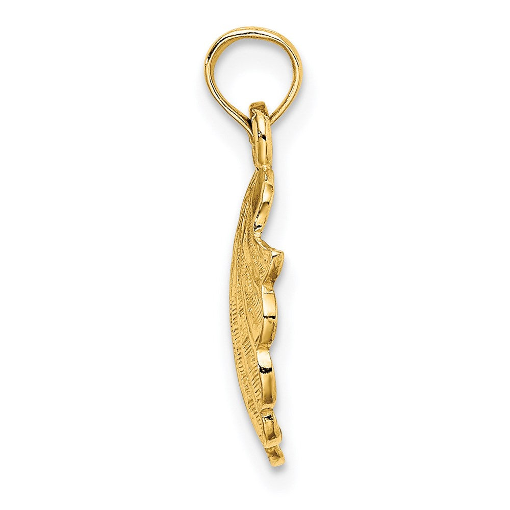 14K Gelbgold Muschel Charm