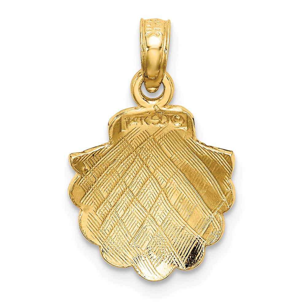 14K Gelbgold Muschel Charm