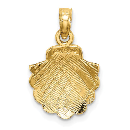 14K Gelbgold Muschel Charm