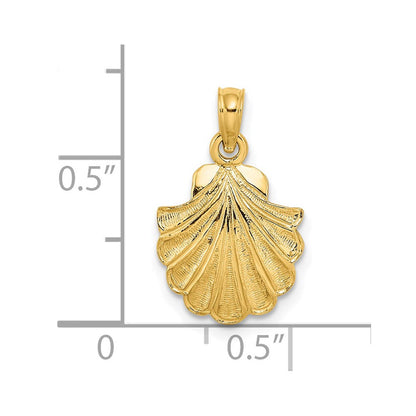 14K Gelbgold Muschel Charm