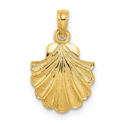 14K Gelbgold Muschel Charm