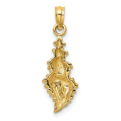 14K Gelbgold Muschel-Charm (Meeresschnecke)