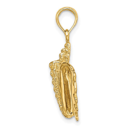 14K Gelbgold Muschel-Charm (Meeresschnecke)