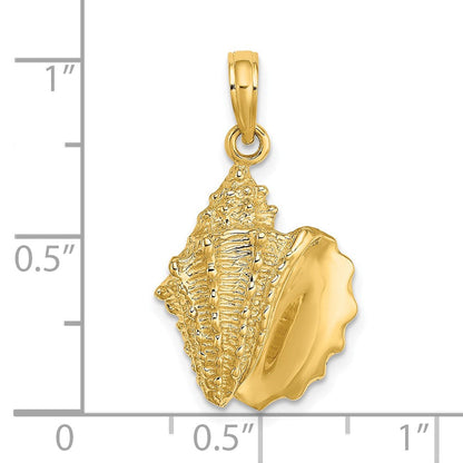 14K Gelbgold Muschel-Charm (Meeresschnecke)