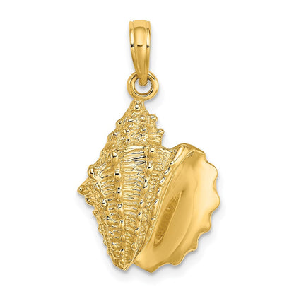 14K Gelbgold Muschel-Charm (Meeresschnecke)