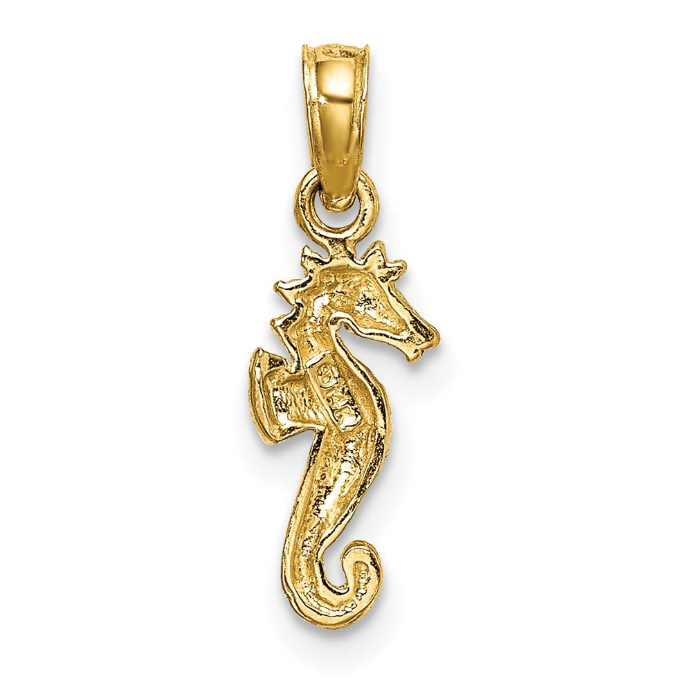 14K Gelbgold Mini Seepferdchen Charm
