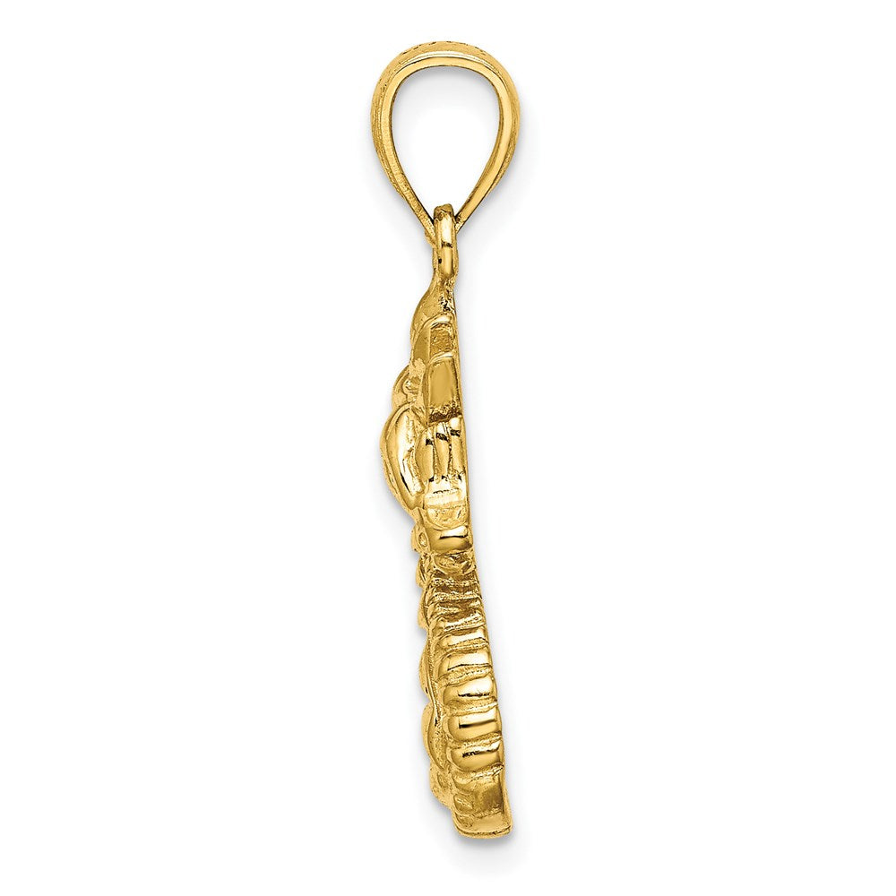 Seepferdchen-Charm aus 14 Karat Gelbgold