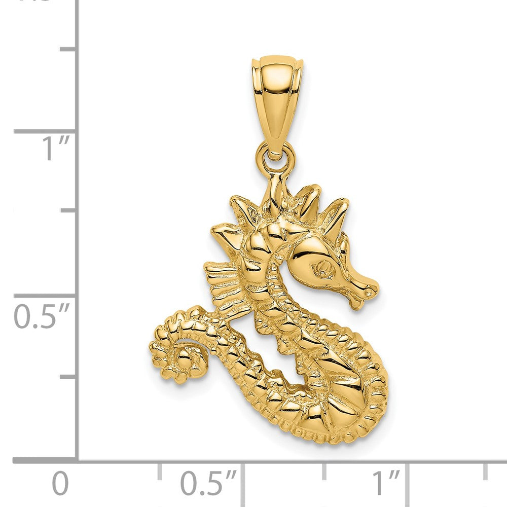 Seepferdchen-Charm aus 14 Karat Gelbgold
