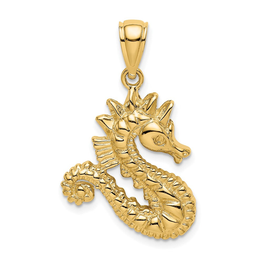 Seepferdchen-Charm aus 14 Karat Gelbgold