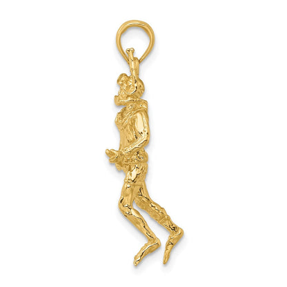 14K Gelbgold 3D-Taucher-Charm