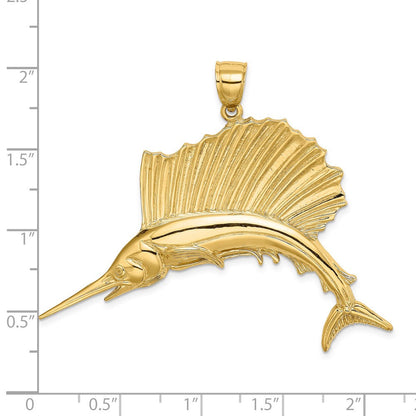 Sailfisch-Charm aus 14K Gelbgold, poliert