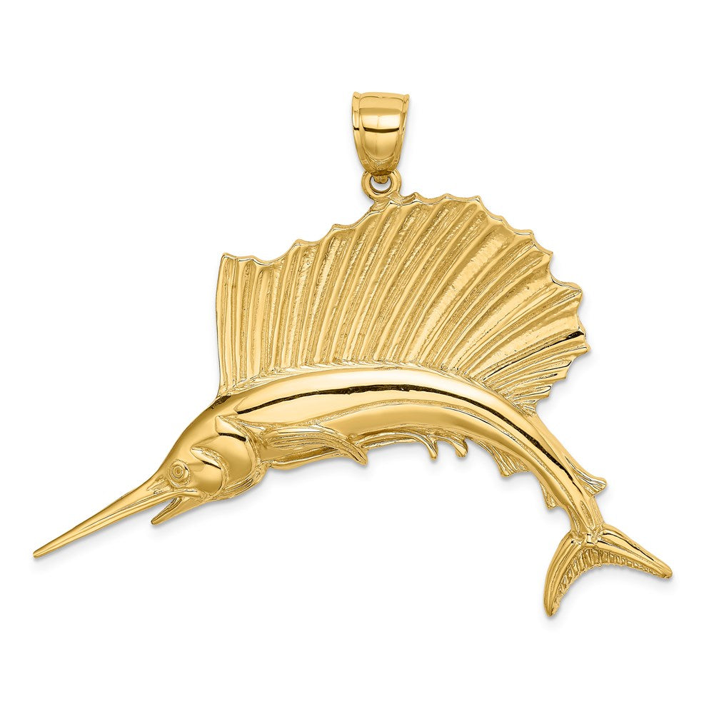 Sailfisch-Charm aus 14K Gelbgold, poliert