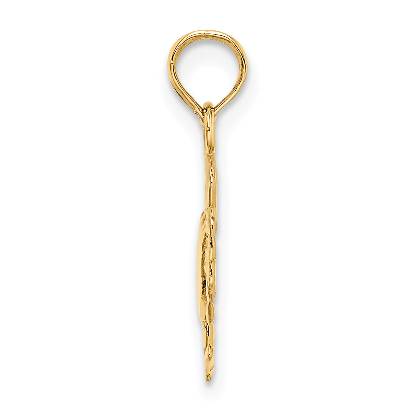 14K Gelbgold Poliert Krabbe Charm