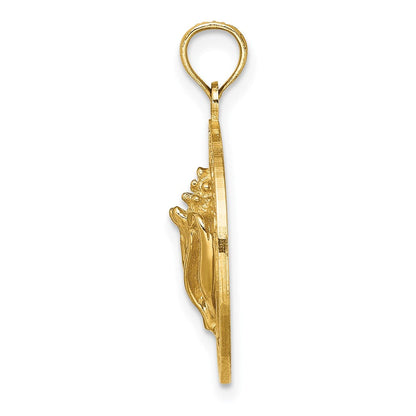 14K Gelbgold OCEAN CITY Charm mit Muschel