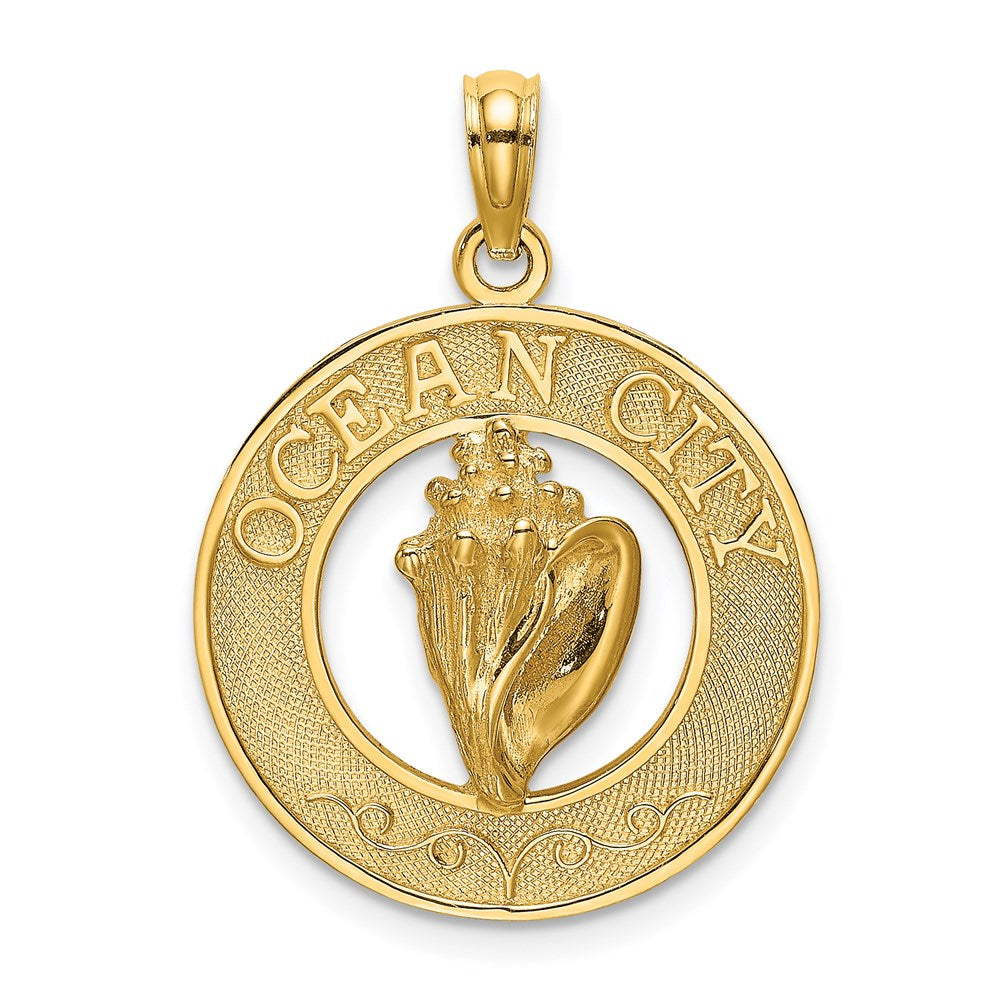 14K Gelbgold OCEAN CITY Charm mit Muschel