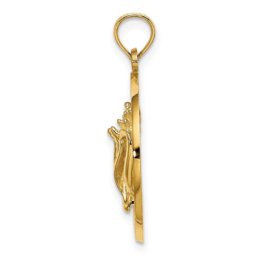 14K Gelbgold OCEAN CITY NJ mit Muschel-Charm