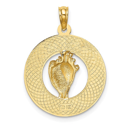 14K Gelbgold OCEAN CITY NJ mit Muschel-Charm