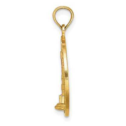 14K Gelbgold Charm "OCEAN CITY" mit Leuchtturm