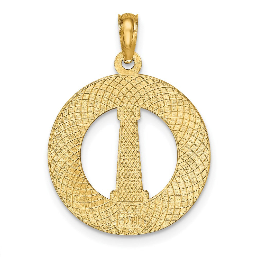 14K Gelbgold Charm "OCEAN CITY" mit Leuchtturm