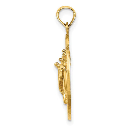 14K Gelbgold SAN DIEGO Charm mit Muschelschale-Kreis