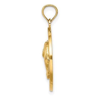 14K Gelbgold FLORIDA mit Delfinen Kreis-Charm