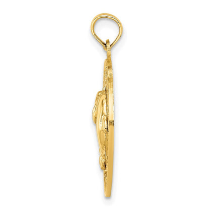 14K Gelbgold MYRTLE BEACH mit Delfinen Kreis-Charm