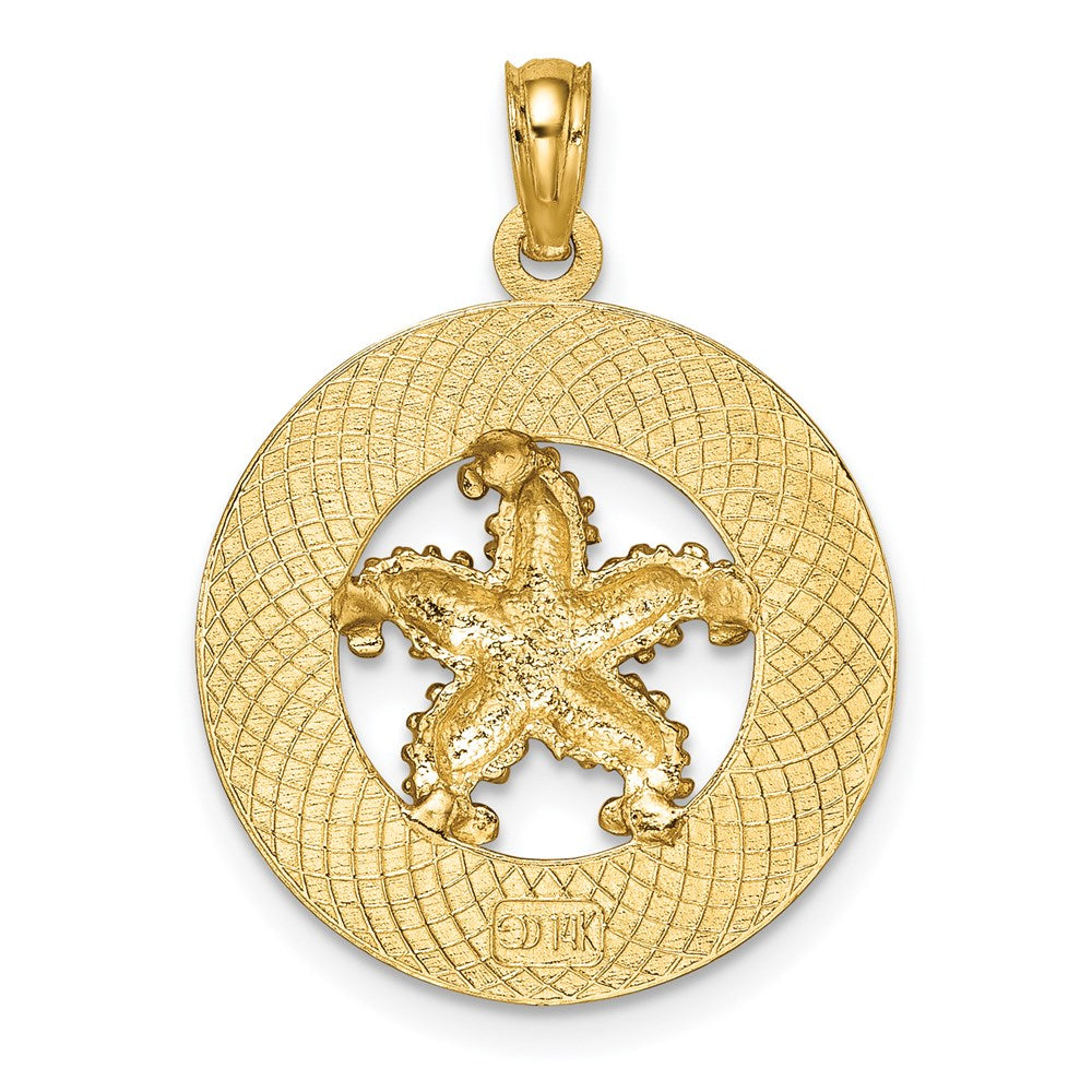 14K Gelbgold Charm „OCEAN CITY" mit Seestern