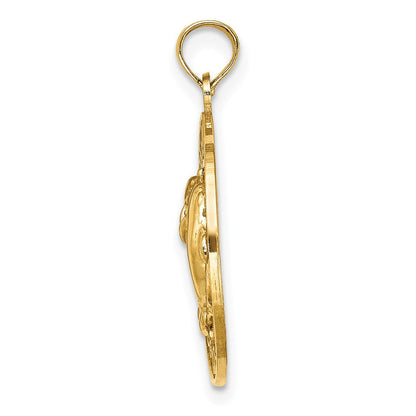 14K Gelbgold Charm „OCEAN CITY" mit Delfinen