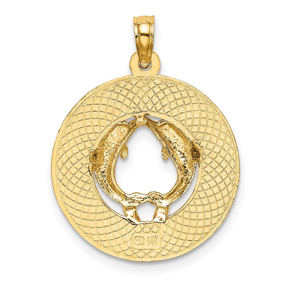 14K Gelbgold OCEAN CITY NJ Charm mit Delfin