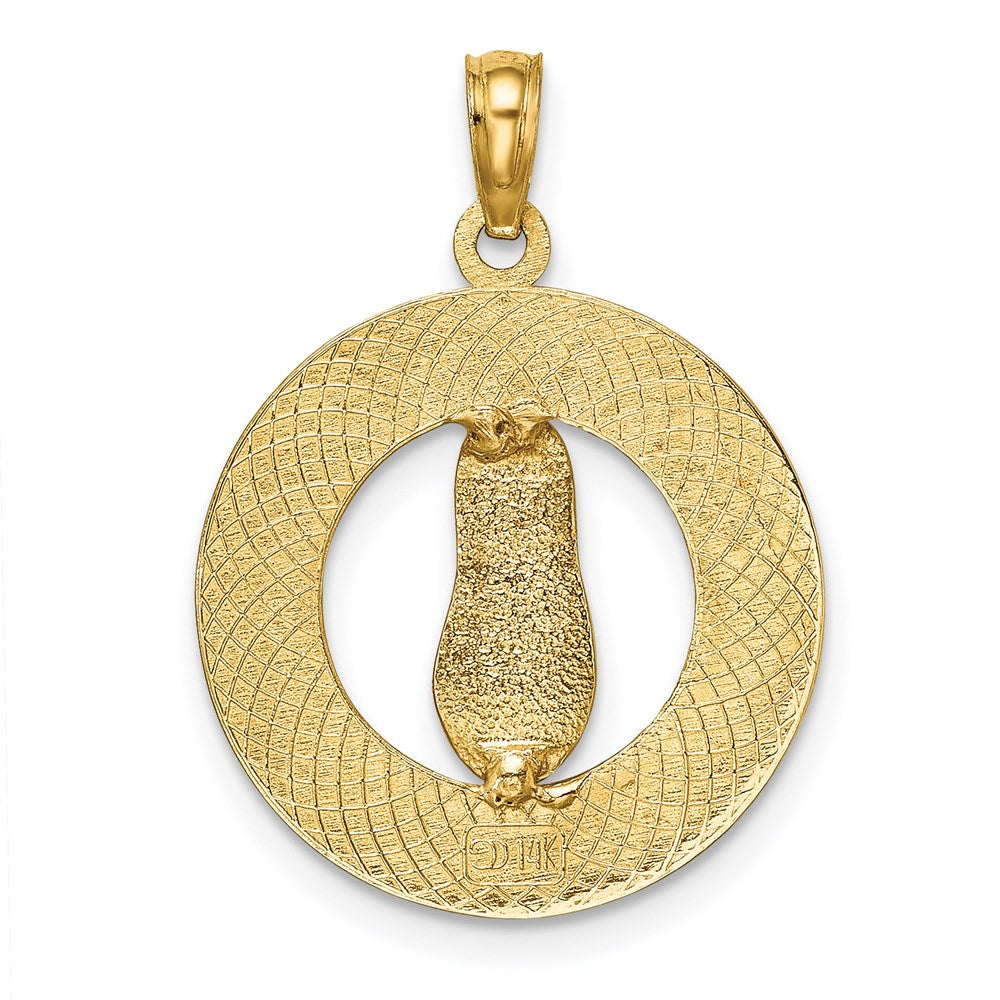 14K Gelbgold OCEAN CITY Anhänger mit Flip-Flop-Charm