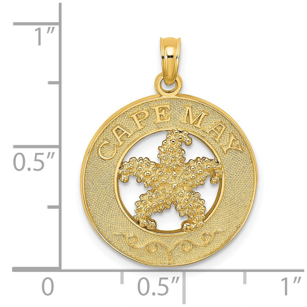 14K Gelbgold CAPE MAY Anhänger mit Seestern-Charm