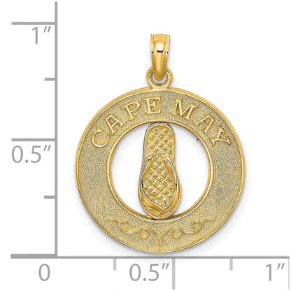 14K Gelbgold CAPE MAY Charm mit Flip-Flop