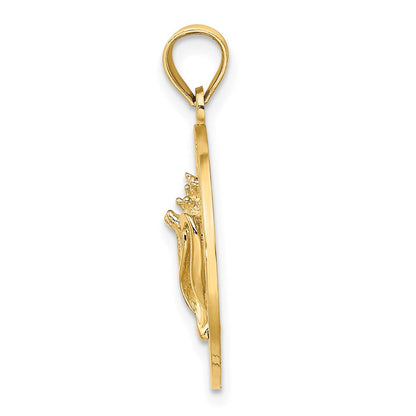 14K Gelbgold MARCO ISLAND Charm mit Muschelschale-Kreis