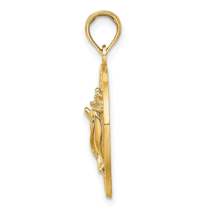 14K Gelbgold SARASOTA Charm mit Muschelschalen-Kreis