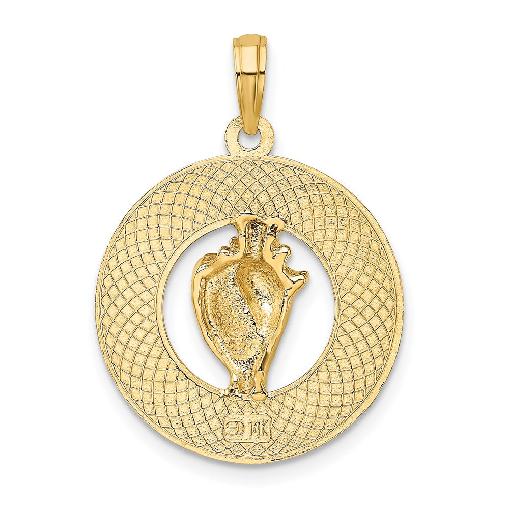 14K Gelbgold SARASOTA Charm mit Muschelschalen-Kreis