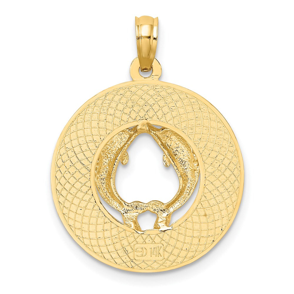 14K Gelbgold CHARLESTON Dolphins Charm