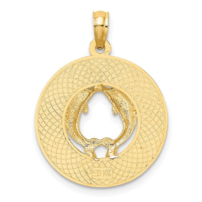 14K Gelbgold CHARLESTON Dolphins Charm