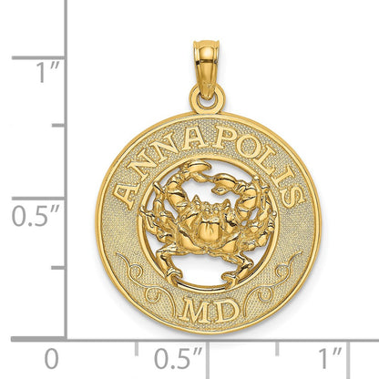 14K Gelbgold ANNAPOLIS MD Krabben-Charm