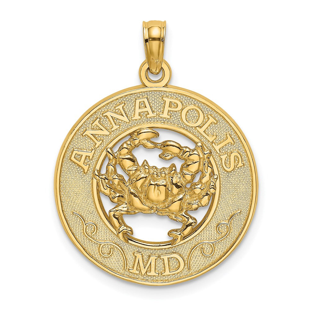 14K Gelbgold ANNAPOLIS MD Krabben-Charm