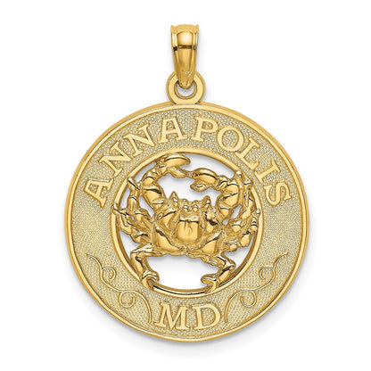 14K Gelbgold ANNAPOLIS MD Krabben-Charm
