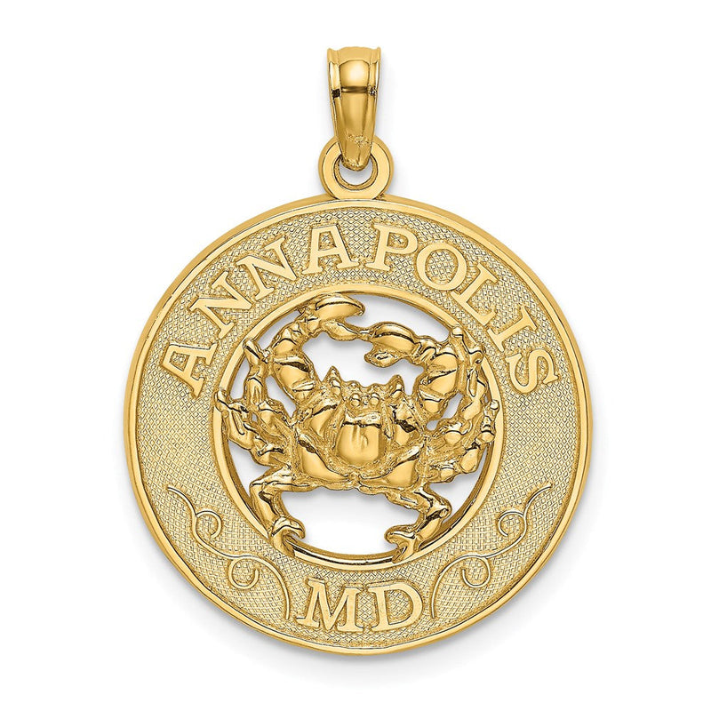 14K Gelbgold ANNAPOLIS MD Krabben-Charm