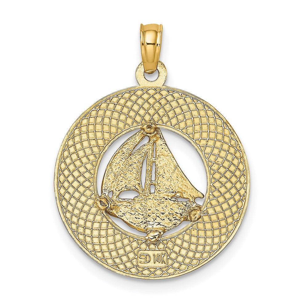 14K Gelbgold ANNAPOLIS MD Segelboot-Charm