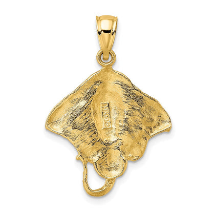 14K Gelbgold Rochen-Charm