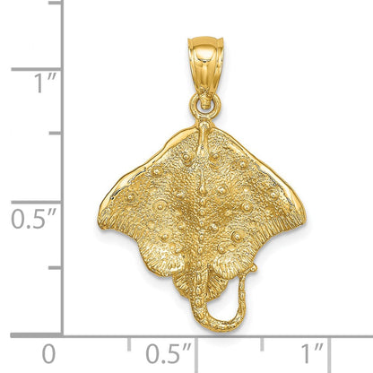 14K Gelbgold Rochen-Charm